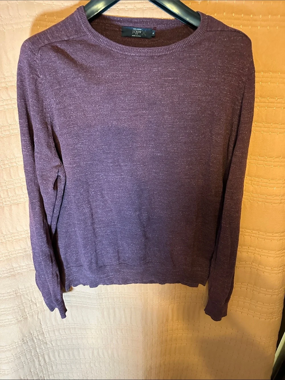 J. Crew Lightweight Purple Crewneck Sweater